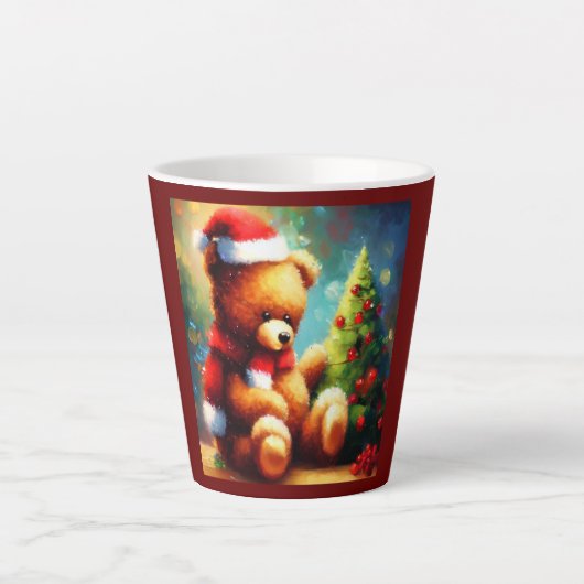 クリスマステディベア1 カフェラテマグ (正面)