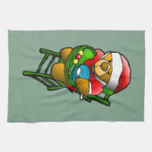 クリスマステディベア キッチンタオル (横)