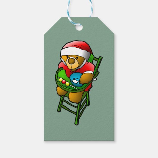 クリスマステディベア ギフトタグ (正面)