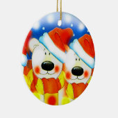 クリスマステディベア セラミックオーナメント (右)