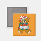 クリスマステディベア マグネット (正面/裏面)