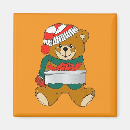クリスマステディベア マグネット (正面)