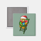 クリスマステディベア マグネット (正面/裏面)