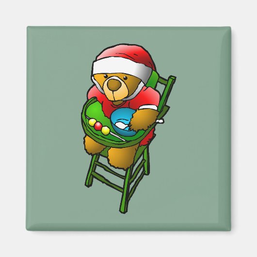 クリスマステディベア マグネット (正面)