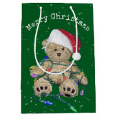 クリスマステディベア ミディアムペーパーバッグ (正面)