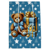 クリスマステディベア ミディアムペーパーバッグ (裏面)