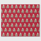 クリスマステディベア ラッピングペーパー (フラット)