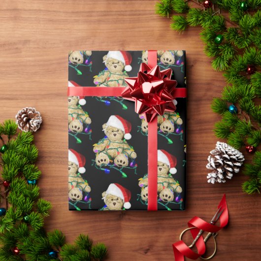 クリスマステディベア ラッピングペーパー (クリスマスギフト)