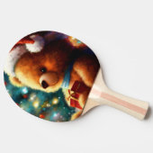 クリスマステディベア(3) 卓球ラケット (横)