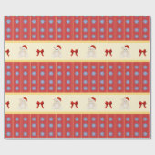 クリスマステディラッピング紙 ラッピングペーパー (フラット)