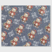 クリスマステディ ラッピングペーパー (フラット)