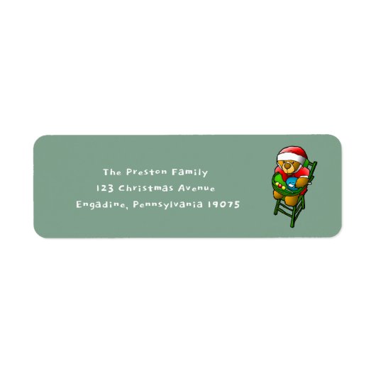 クリスマステディ ラベル (正面)