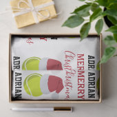 クリスマステニススポーツボール名前をカスタムする 薄葉紙 (ギフト)