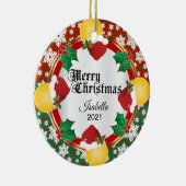 クリスマステニスデザイン | DIY名 セラミックオーナメント (右)