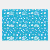 🎄クリスマス🎾テニスパターン、カスタム文字 ラッピングペーパーシート (正面3)