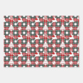 🎄クリスマス🎾テニスパターン、カスタム文字 ラッピングペーパーシート (正面2)