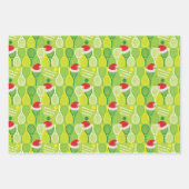 🎄クリスマス🎾テニスパターン、カスタム文字 ラッピングペーパーシート (正面)