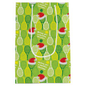 🎄クリスマス🎾テニスパターン ミディアムペーパーバッグ (裏面)