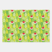 🎄クリスマス🎾テニスパターン ラッピングペーパーシート (正面)