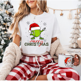 クリスマステニスボールのデブおもしろいビング Tシャツ