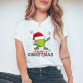 クリスマステニスボールのデブおもしろいビング Tシャツ