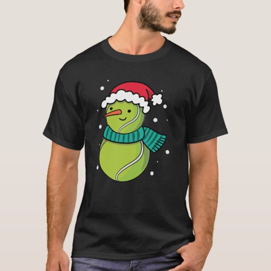 クリスマステニスボールサンタハット Tシャツ (正面)