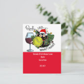 クリスマステニスラケットSave the DateパーティーI 招待状 (スタンド正面)