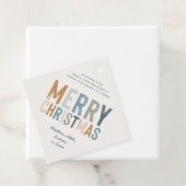 クリスマステラコッタブルータイポグラフィモダンrectan フェイバータグ (インサイチュ)