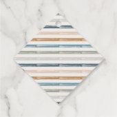 クリスマステラコッタブルータイポグラフィモダンrectan フェイバータグ (裏面)