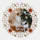 クリスマステントウムシ 赤 白 緑 オーナメント (正面)