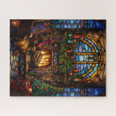 クリスマステンドグラスパズル ジグソーパズル (横)