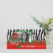 クリスマステンプレートかわいいカップケーキゼブラヒョウ2 シーズンカード (スタンド正面)