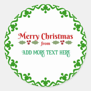 クリスマステンプレート ラウンドシール
