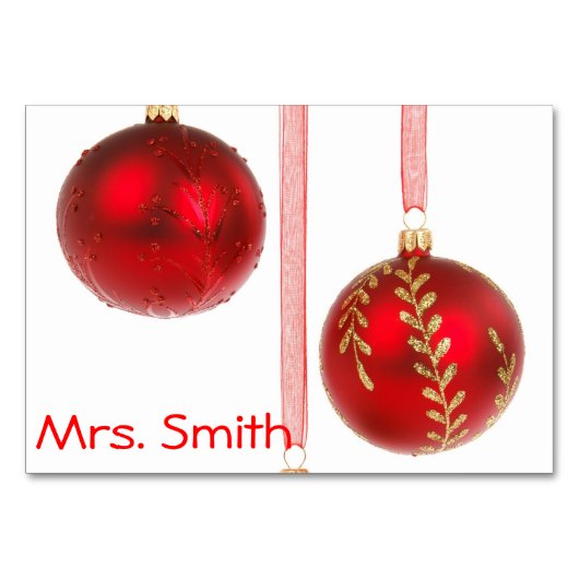 クリスマステーブルカード テーブルナンバー (正面)