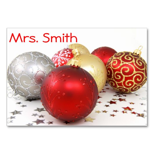 クリスマステーブルカード テーブルナンバー (正面)