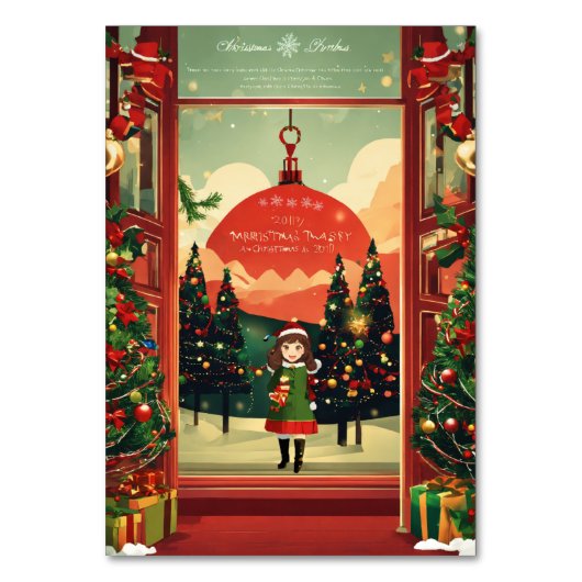 クリスマステーブルカード テーブルナンバー (裏面)