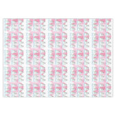 クリスマステーブルクロス、のどが渇いた雪だるまピンクハート テーブルクロス (正面(横))