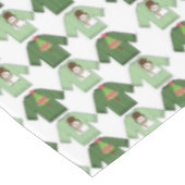 クリスマステーブルクロス、グリーンクリスマスセーター テーブルクロス (アングル)