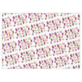 クリスマステーブルクロス、ピンクベルズカー テーブルクロス (正面(横))