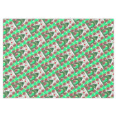 クリスマステーブルクロス、メリークリスマスサッカー テーブルクロス (正面(横))