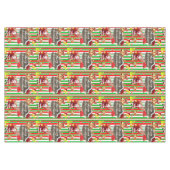 クリスマステーブルクロス、メリークリスマス、サンタ小妖精や小人 テーブルクロス (正面(横))