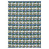 クリスマステーブルクロス、メリークリスマス、ビーチサンタ テーブルクロス (正面)