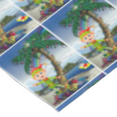 クリスマステーブルクロス、メリークリスマス、ビーチサンタ テーブルクロス (アングル)