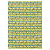 クリスマステーブルクロス、夏のビーチバムサンタ テーブルクロス (正面)