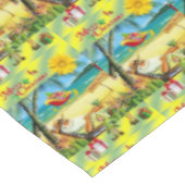 クリスマステーブルクロス、夏のビーチバムサンタ テーブルクロス (アングル)