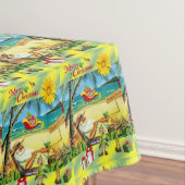 クリスマステーブルクロス、夏のビーチバムサンタ テーブルクロス (インサイチュ)