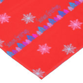 クリスマステーブルクロス、季節のごあいさつレッド テーブルクロス (アングル)