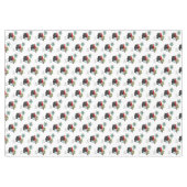 クリスマステーブルクロス、季節のごあいさつ雪だるま テーブルクロス (正面(横))