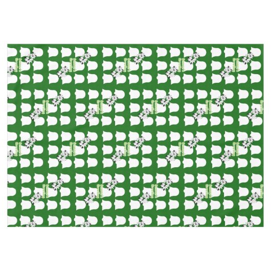 クリスマステーブルクロス、季節のごあいさつWhiteBells テーブルクロス (正面(横))