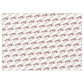 クリスマステーブルクロス、雪だるま、コーヒーキャンディーケーン テーブルクロス (正面(横))